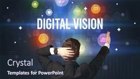  Presentation with vision - Slide set with rear-view-of-a-businessman background and a wine colored foreground