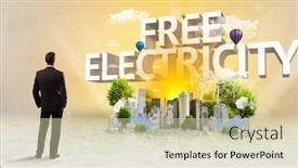  Presentation with environmental - Cool new theme with rear-view-of-a-businessman backdrop and a soft green colored foreground