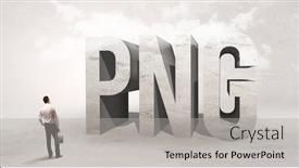  Presentation with attention - Colorful PPT layouts enhanced with rear-view-of-a-businessman backdrop and a light gray colored foreground