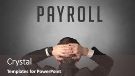  Presentation with payroll - PPT theme having rear-view-of-a-businessman background and a dark gray colored foreground