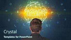  Presentation with password security - Amazing presentation theme having rear-view-of-a-businessman backdrop and a ocean colored foreground