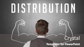  Presentation with distribution - Cool new presentation design with rear-view-of-a-businessman backdrop and a dark gray colored foreground
