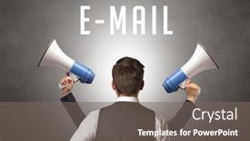  Presentation with cyber security - Amazing PPT theme having rear-view-of-a-businessman backdrop and a gray colored foreground