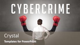  Presentation with cyber security - Cool new slide set with rear-view-of-a-businessman backdrop and a gray colored foreground