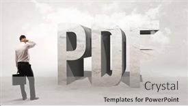  Presentation with attention - PPT layouts consisting of rear-view-of-a-businessman background and a light gray colored foreground