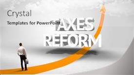  Presentation with reform - Beautiful presentation theme featuring rear-view-of-a-businessman backdrop and a white colored foreground