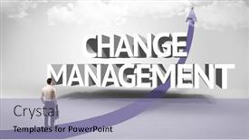  Presentation with business change - Beautiful presentation featuring rear-view-of-a-businessman backdrop and a light blue colored foreground