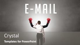  Presentation with cyber - Slide set with rear-view-of-a-businessman background and a gray colored foreground