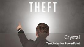  Presentation with cyber security - PPT theme with rear-view-of-a-businessman background and a gray colored foreground