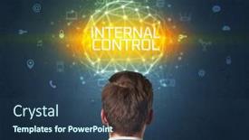  Presentation with rear view mirror - PPT theme featuring rear-view-of-a-businessman background and a ocean colored foreground