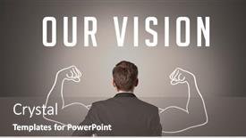  Presentation with business vision - Audience pleasing PPT theme consisting of rear-view-of-a-businessman backdrop and a gray colored foreground