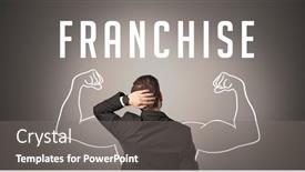  Presentation with franchise - Theme having rear-view-of-a-businessman background and a gray colored foreground