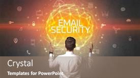  Presentation with email - Beautiful theme featuring rear-view-of-a-businessman backdrop and a coral colored foreground