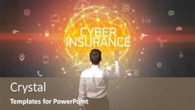  Presentation with cyber security - PPT layouts enhanced with rear-view-of-a-businessman background and a coral colored foreground