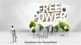  Presentation with power protection - Beautiful presentation design featuring rear-view-of-a-businessman backdrop and a white colored foreground