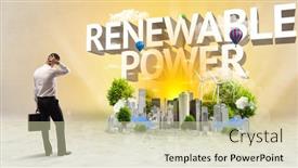  Presentation with power protection - Amazing presentation design having rear-view-of-a-businessman backdrop and a soft green colored foreground