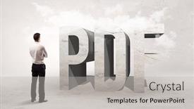  Presentation with attention - Presentation theme having rear-view-of-a-businessman background and a light gray colored foreground