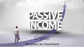  Presentation with rear view mirror - Audience pleasing PPT theme consisting of rear-view-of-a-businessman backdrop and a light blue colored foreground