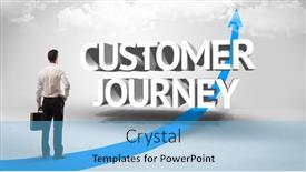  Presentation with rear view of bodyguard - Slide deck enhanced with rear-view-of-a-businessman background and a light blue colored foreground