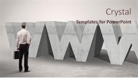  Presentation with rear view mirror - Slide deck with rear-view-of-a-businessman background and a lemonade colored foreground