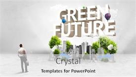  Presentation with environmental - PPT theme consisting of rear-view-of-a-businessman background and a white colored foreground