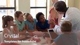  Presentation with human organs - Presentation with rear-view-of-a-caucasian background and a tawny brown colored foreground