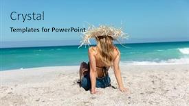  Presentation with sky blue - PPT theme enhanced with rear-view-of-a-caucasian background and a light blue colored foreground