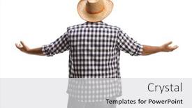  Presentation with straw - Slide set enhanced with rear-view-of-a-farmer background and a light gray colored foreground