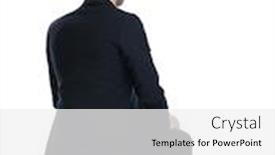  Presentation with rear view of bodyguard - PPT theme having rear-view-of-a-handsome background and a white colored foreground