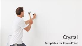  Presentation with rear view mirror - Cool new slides with rear view of a man backdrop and a white colored foreground