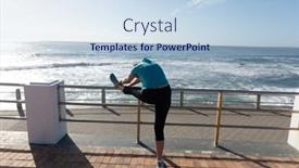  Presentation with sunny sky - PPT theme having rear-view-of-a-mature background and a sky blue colored foreground