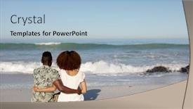  Presentation with shining - Amazing presentation design having rear-view-of-a-mixed backdrop and a light blue colored foreground