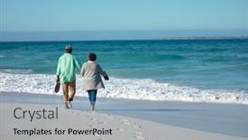  Presentation with senior couple - Theme enhanced with rear-view-of-a-senior background and a light blue colored foreground