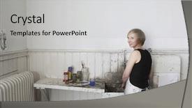  Presentation with artistic artist art brush - Presentation design enhanced with city tromso north norway aerial photography tromso is considered the northernmost city in the world with a population above 50 000 background and a ocean colored foreground