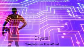  Presentation with african american - Presentation theme enhanced with rear-view-of-african-american background and a lilac colored foreground