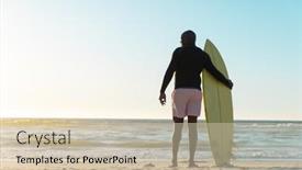  Presentation with african sunset - Presentation featuring rear-view-of-african-american background and a soft green colored foreground