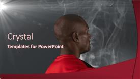  Presentation with tournament - Slides consisting of rear-view-of-african-american background and a tawny brown colored foreground