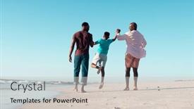  Presentation with child enjoy - PPT layouts featuring rear-view-of-african-american background and a lemonade colored foreground