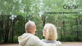  Presentation with aged spouse - Theme enhanced with rear view of aged spouses background and a seafoam green colored foreground