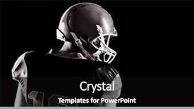  Presentation with american football - Slides featuring rear view of american football background and a black colored foreground