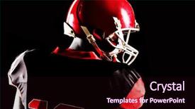  Presentation with american football - Audience pleasing slide deck consisting of rear view of american football backdrop and a wine colored foreground
