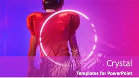  Presentation with football competition - Slide set having rear-view-of-american-football background and a purple colored foreground