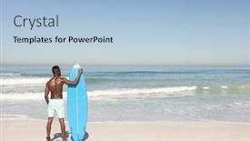  Presentation with shining - Colorful presentation theme enhanced with rear-view-of-an-attractive backdrop and a light blue colored foreground