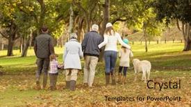  Presentation with extended family - Amazing presentation theme having rear view of an extended backdrop and a gold colored foreground