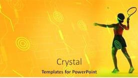  Presentation with abstract circles - Slides having rear-view-of-biracial-female background and a light gray colored foreground