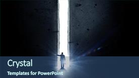  Presentation with light - PPT theme having rear view of businessman standing background and a ocean colored foreground