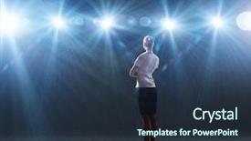  Presentation with stage lights - Slide deck enhanced with standing in lights of stage background and a tawny brown colored foreground