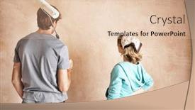  Presentation with paint roller - Amazing PPT layouts having rear-view-of-couple backdrop and a lemonade colored foreground