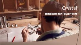  Presentation with components - Presentation design consisting of rear-view-of-designer background and a tawny brown colored foreground