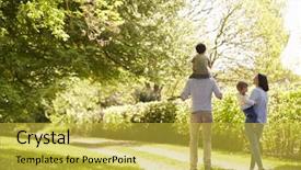  Presentation with rear view of bodyguard - Amazing presentation design having rear view of family going backdrop and a yellow colored foreground